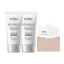 달바 비건 워터풀 마일드 선크림 SPF 50+ PA++++ 50ml x 2p + 약산성 젤클렌저 15ml 세트, 1세트, 100ml