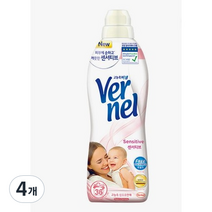 버넬 센서티브 섬유유연제 본품, 900ml, 4개