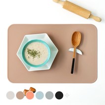 에이드엘 슬림 오브롱 실리콘 테이블매트 2p, 브릭레드, 38.7 x 25.8cm