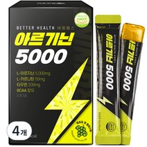 더존건강 배럴 헬스 아르기닌 5000 젤리 스틱 15p, 15포, 300g, 4개