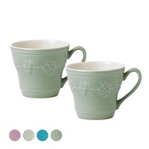 웨지우드 페스티비티 머그 350ml, 그린, 2개
