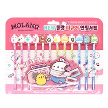 몰랑 피규어 연필세트 B 12개입, 랜덤 발송, 1개