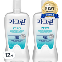 가그린 제로 구강청결제, 1200ml, 12개