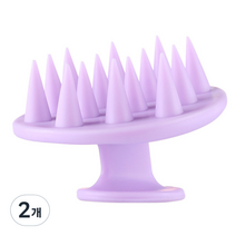 실리콘 방수 샴푸 브러쉬, 2개, 퍼플