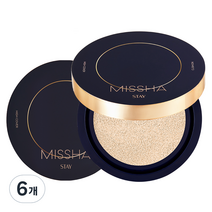 미샤 스테이 하이커버 쿠션 14g SPF30 PA++, 6개, 21호 바닐라
