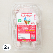 코켄 무항생제 인증 통닭, 800g, 2개
