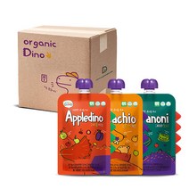 [오가닉] 오가닉디노 유기농 주스 티라노니 8팩 + 유자키오 8팩 + 애플디노 8팩, 노니, 배 + 도라지 혼합맛, 사과, 1세트