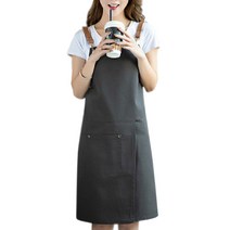 바리스타 앞트임 주방 카페 공방 다용도 앞치마, 다크그레이, 1개