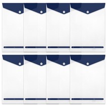 투영디자인 엘리트 세로포켓화일, 네이비, 8개