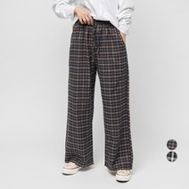 캐럿 여성 체크 밴딩 컴포트핏 바지