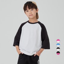 롤리트리 아동용 7부 라글란 티셔츠