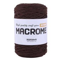 마마니트 마크라메 케이크 뜨개실 단색, 13 다크브라운, 1p