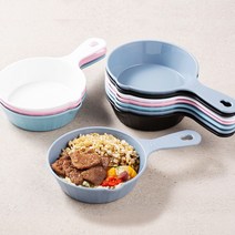 코멧 손잡이 앞접시, 10개, 화이트,핑크,블루,블랙,그레이, 접시 10p