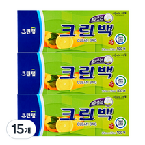 크린랲 뽑아쓰는 크린백 25cm x 35cm, 중(M), 100매, 15개
