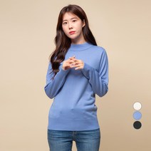 캐럿 여성용 모크넥 스웨터