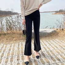 마이시즌 여성용 똥배 커버 슬릿 부츠컷 슬랙스
