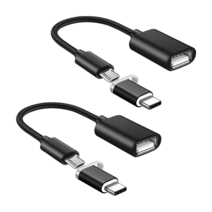 소프트닷 C타입 5핀 to usb 3.0 OTG 젠더 고속 케이블, 20cm, 블랙, 2개