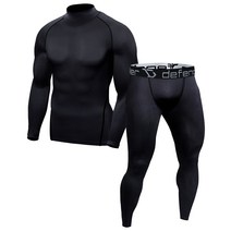 디펜더 남성용 스포츠 언더레이어 긴팔 터틀 9부바지 상하의세트