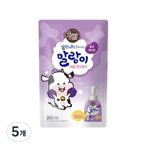 샤워메이트 말랑카우 말랑이 버블 핸드워시 블루베리향 리필, 250ml, 5개
