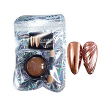 메탈 광채 미러 네일 파우더, 다크브론즈, 1개