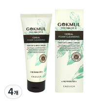 ENOUGH 8가지 곡물로 만든 순 씨리얼 폼 클렌징, 100ml, 4개