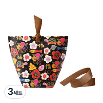 인디케이 민화자수 보텀기프트 상자 중20p + 리본3.5m, 혼합색상, 3세트