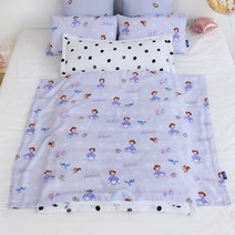 보떼하우스 디즈니 여름 인견 통통패드 14온스 낮잠이불 일체형 마이크로화이버 베갯솜포함, 소피아