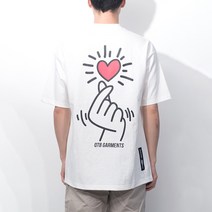 큐티에잇 남성용 DA Heart Finger Tee
