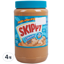 스키피 크리미 땅콩버터, 1.36kg, 4개