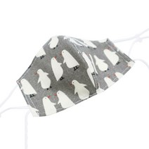 필터교체형 캐릭터 면 막아주마 마스크 그레이 펭귄 유아용 S, 1개입, 1개