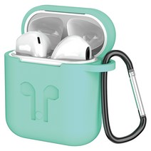 누아트 에어팟 베이직 실리콘 키링 케이스, 민트
