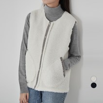 캐럿 여성 도톰 뽀글이 조끼