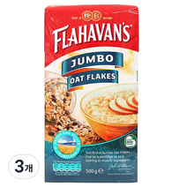 플라하반 점보 오트밀, 500g, 3개