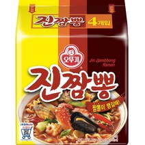 오뚜기 진짬뽕 봉지라면, 130g, 4개