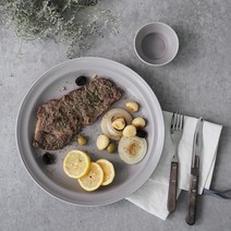 보울보울 볼볼 빈티지 디너 플레이트, 애쉬그레이, 1개