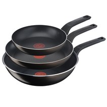 테팔 티타늄 액티쿡 후라이팬 3종세트, 블랙커피, 프라이팬 20cm + 26cm + 볶음팬 28cm