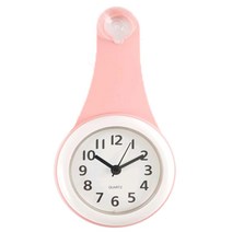 잇츠온 물방울 방수 욕실 시계+건전지포함, 핑크