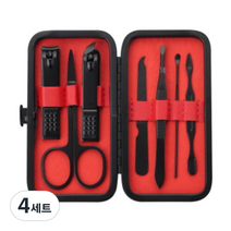 정원전산 손톱깎이 7종 세트 JWN-07B, 블랙, 4세트