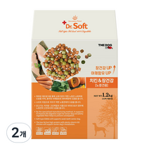 더독 강아지 닥터소프트 치킨 장건강 노령견용 사료, 닭, 1.2kg, 2개
