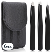코멧 홈 고급 쪽집게 핀셋 3종 세트, 혼합색상, 6세트