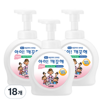 아이깨끗해 핸드워시 용기형 상큼한 레몬향, 490ml, 18개