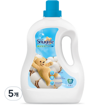스너글 초고농축 섬유유연제 허거블 코튼 본품, 1.8L, 5개