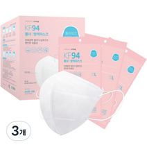 폴리테크 에코마스크 대형 KF94, 50개입, 3개, 화이트
