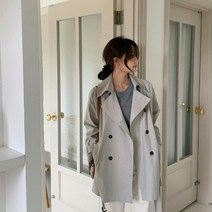 엔비룩 하프 썸띵 트렌치 코트