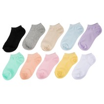 베이스알파에센셜 여성 컬러 스니커즈 삭스 10켤레