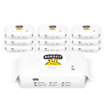 코코핏 코코래빗 물티슈 캡형, 70매, 10팩