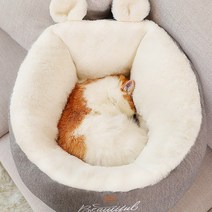 딩동펫 반려동물 포근 허그 수면쿠션, 그레이