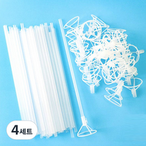 파티쇼 버블 풍선컵 스틱 35cm 50p, 4세트