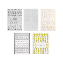 네일은재료빨 심플 스마일 네일 스티커 5종 세트, 혼합색상, 1세트