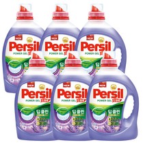 퍼실 딥클린 라벤더 액상세제 드럼용 본품, 3L, 6개